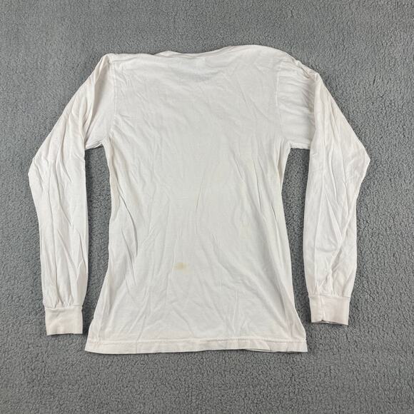 American Apparel Women's Small White Suzy 100% Cotton Long Sleeve Shirt - Picture 8 of 8